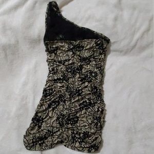 Mini silk / lace dress